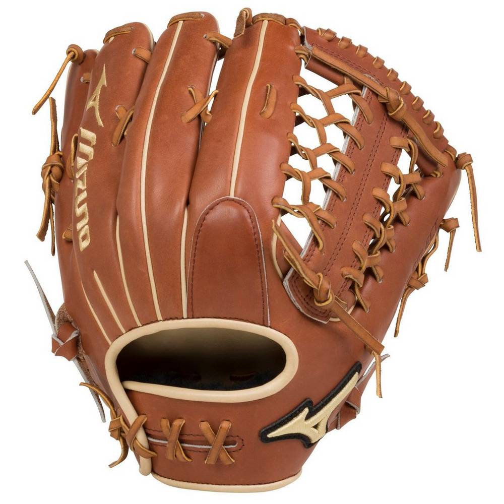 Mizuno Men's Pro Select Outfield Baseball Glove 12.75" - Deep Pocket Brown (312564-FLX)